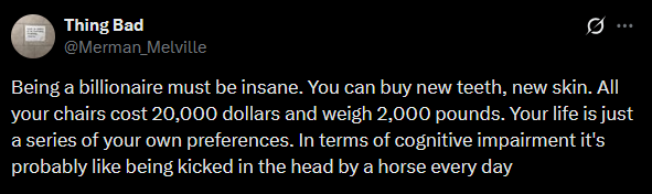 I haven't seen anyone apply this evidence of sycophany-induced cognitive decline to the people whose EVERY social interaction is sycophantic in nature.