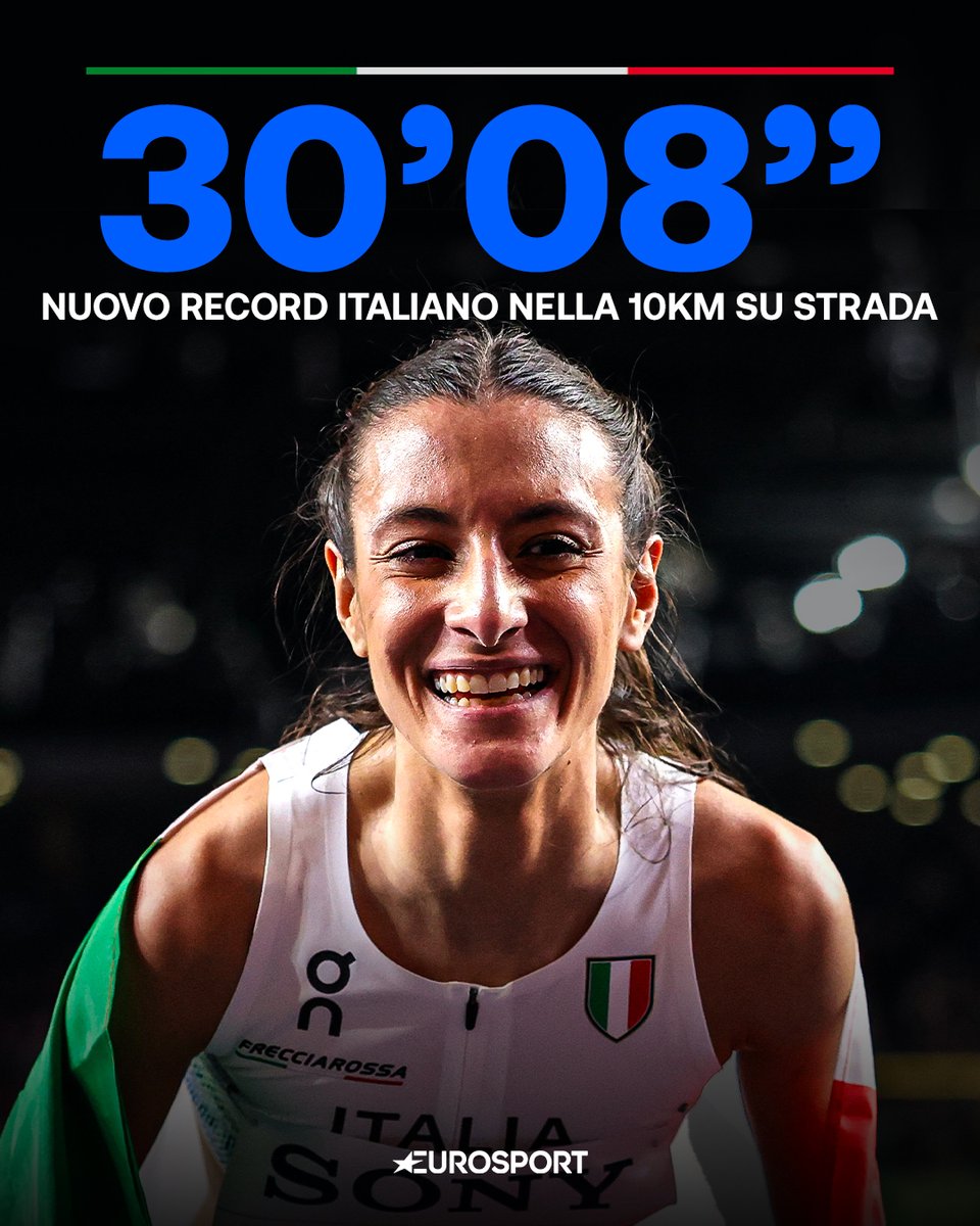 MAESTOSA NADIA BATTOCLETTI! 💙🇮🇹

Due settimane dopo essersi messa al collo la medaglia d'oro nei 3.000 metri al Mondiale indoor di Torun, Nadia Battocletti prosegue con un'altra prova di livello assoluto nella 10 km di Lille. L'azzurra completa la gara in 30:08, abbassando di