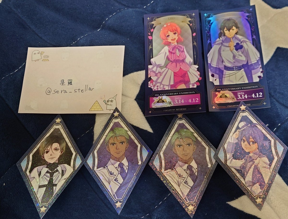 sera_stellar's tweet photo. プリパシャカードA B カケル レオ 聖 ジョージ（ホロ）プロフカード コウジ
入場者特典 レオ コウジ 
購入特典 アヰ アレク ユウ https://t.co/9lHKFkWIwB