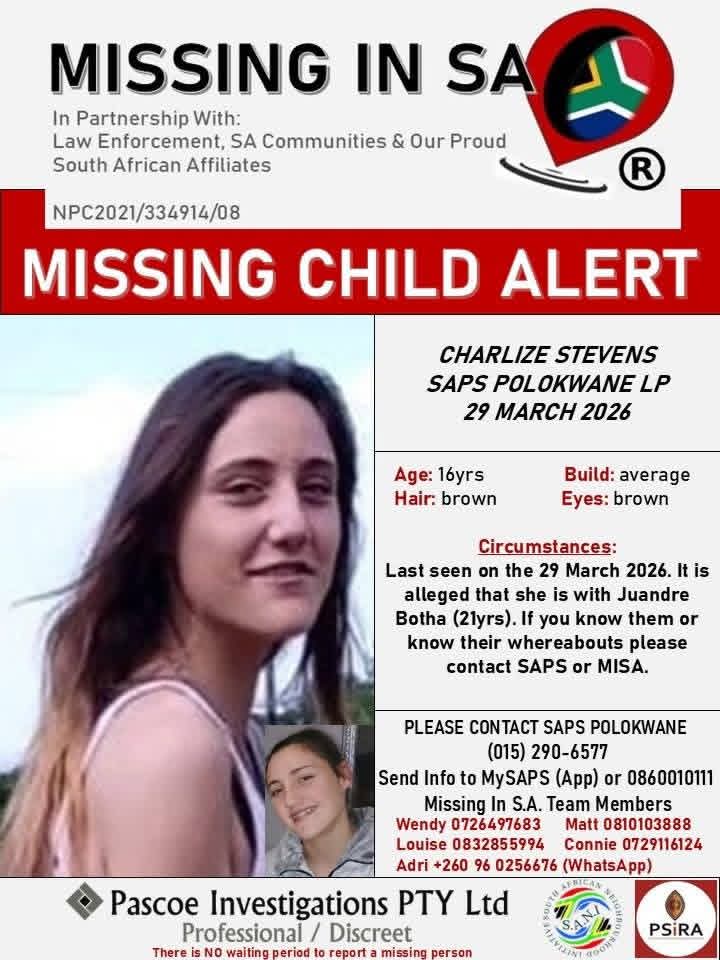 Missing Persons Southern Africa tweet media