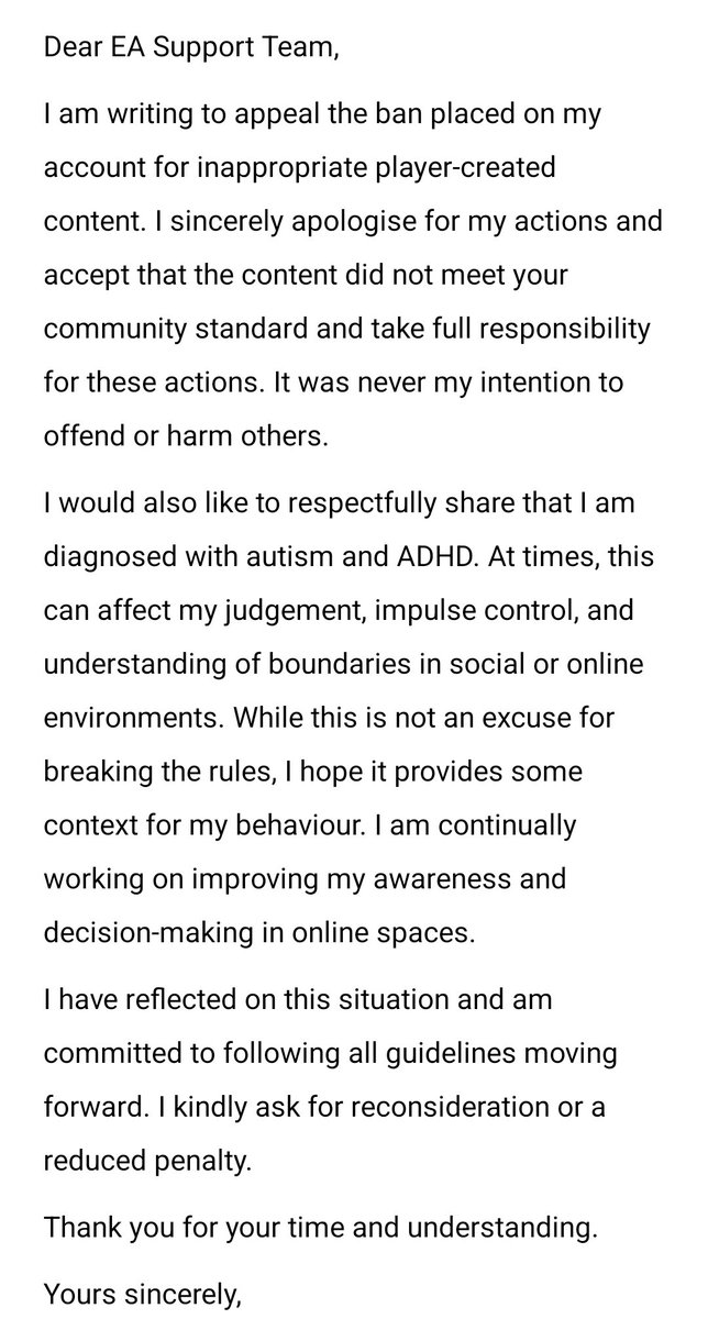 MuddPunk27's tweet photo. Appeal I copy and pasted for reference. https://t.co/cYLogbpIWV