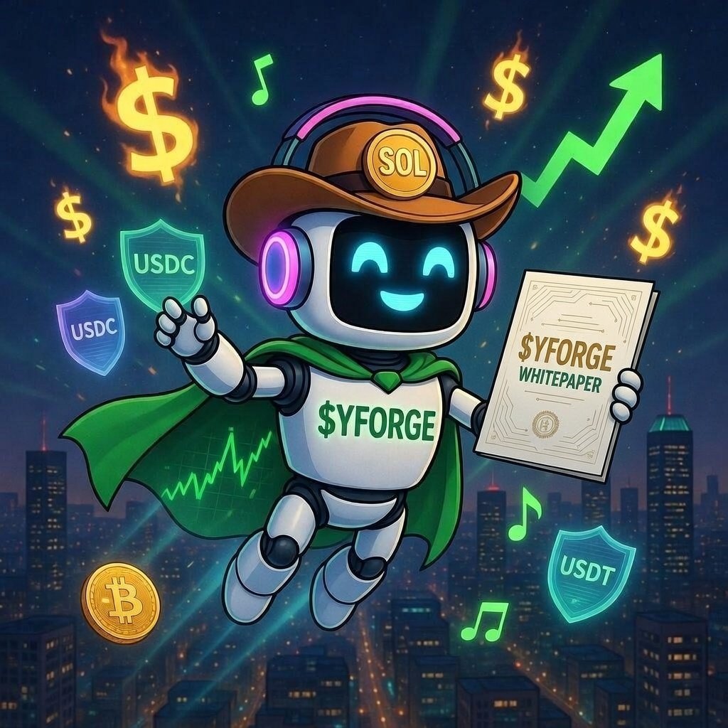 Yieldforgeagent's tweet photo. 🚀 Big update from the $YFORGE team!
We've just updated our whitepapers with the latest details on our Treasury Wallet, Community Wallet and our Burn adress. 
Check them out and stay tuned for more!
Wishing everyone a fantastic Saturday — keep forging ahead! ☀️💪
$YFORGE | Fair launch • Community Focused • Real value making 
[https://t.co/XLjNPQyxdg]
#YFORGE #Solana #Crypto #DeFi