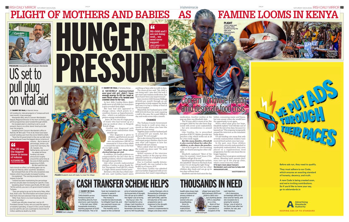 DannyDeVaal98's tweet photo. Second article from my time in Turkana in north-western Kenya with @Concern 

The situation on the ground is dire. Children are starving, with many suffering from severe acute malnutrition.

Full story here: https://t.co/C1jWjbrx3K https://t.co/ZYHOAv3F2N