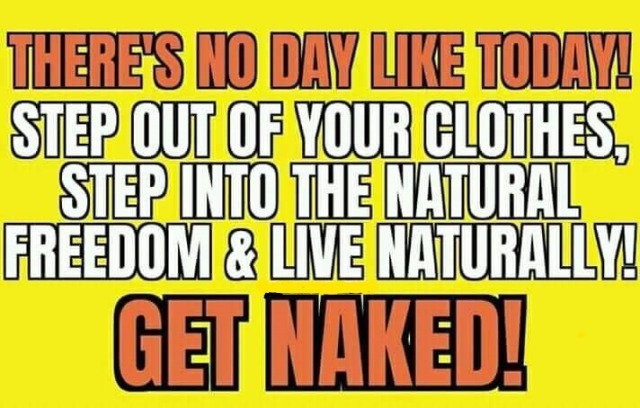 JimandStaceyM's tweet photo. There's No Day Like Today!
#LiveLifeNatural #InHisImage #JustSayin #Naturism #Naturist #NakedLive 
Live Life Natural https://t.co/0wZvFucGcq