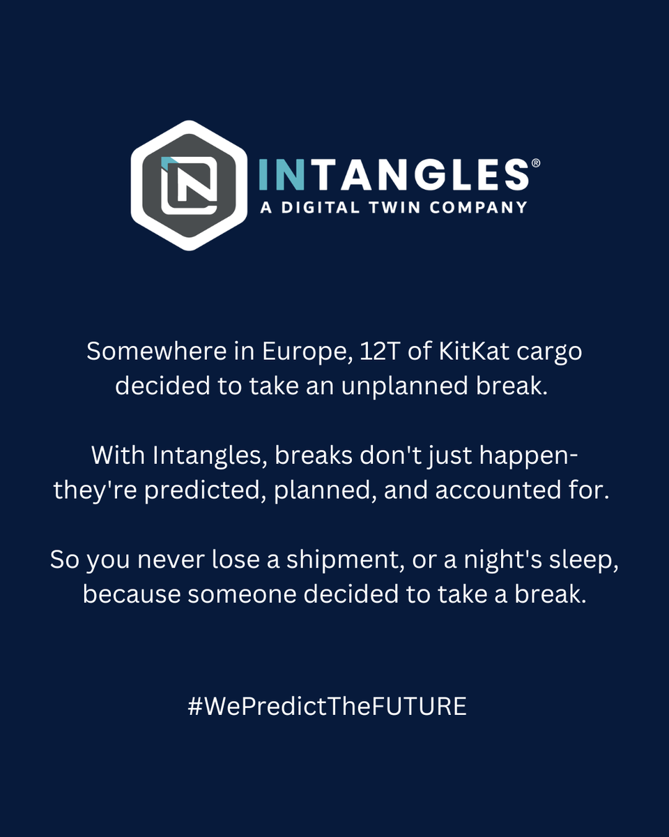 intangles's tweet photo. Our Digital Twin tech doesn’t take a break to ensure your Fleets run Break Free. 

In the world of logistics, the only good surprise is no surprise at all.

#FleetManagement #Uptime #Kitkat #Kitkatheist https://t.co/WYVCmr477e