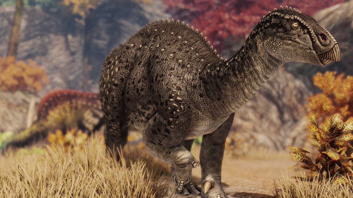 In collaboration with <a href="/Shrew61Shrew/">Shrew</a>, the Arenatus Iguanodon Mutation! This model edit for the Iguanodon coming to <a href="/PrimalCarnage/">Primal Carnage</a> for the upcoming Sandbox update gives it the appearance of a Lurdusaurus!

The skin was based on a Harbor Seal

#PaleoArt #Art #PrimalCarnage #Dinosaur