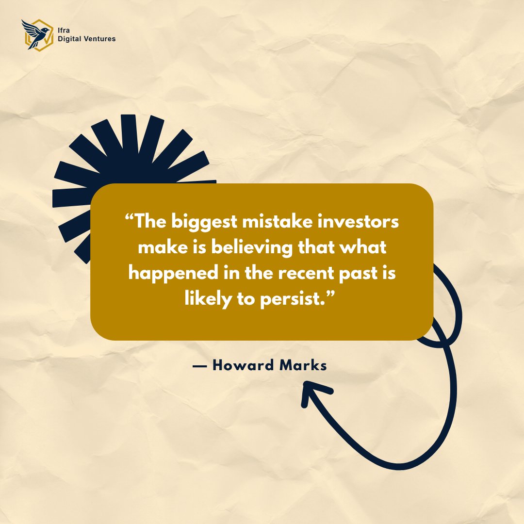 IDVentures777's tweet photo. THE BIGGEST MISTAKE INVESTORS MAKE IS BELIEVING THAT WHAT HAPPENED IN THE RECENT PAST IS LIKELY TO PERSIST.

#HowardMarks
#investormindset
#SmartInvesting
#MarketWisdom
#motivationdaily 💰📈
#trending https://t.co/aOIztml6c6