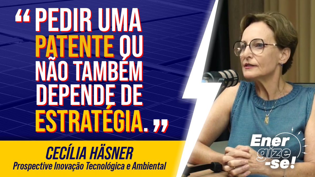 É verdade que patente só serve para empresa grande? Que pode ser melhor não fazer? Cecília Häsner (Prospective) tira dúvidas e explica tudo. Confira neste corte do ENERGIZE-SE! — com Carlos Jardim Sena e Carlos Henrique Carvalho: youtube.com/watch?v=hAiPPs…