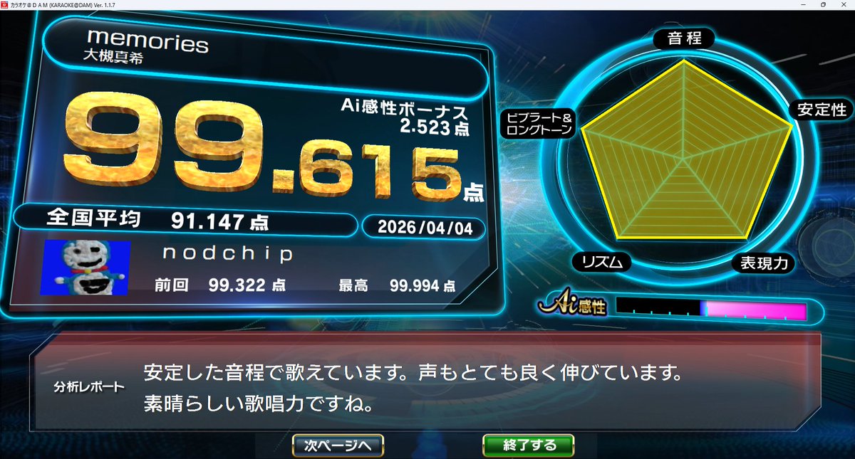 nodchip@tanuki- tweet media