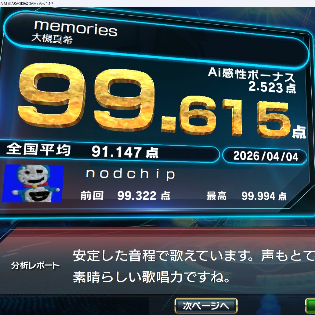 nodchip@tanuki- tweet media