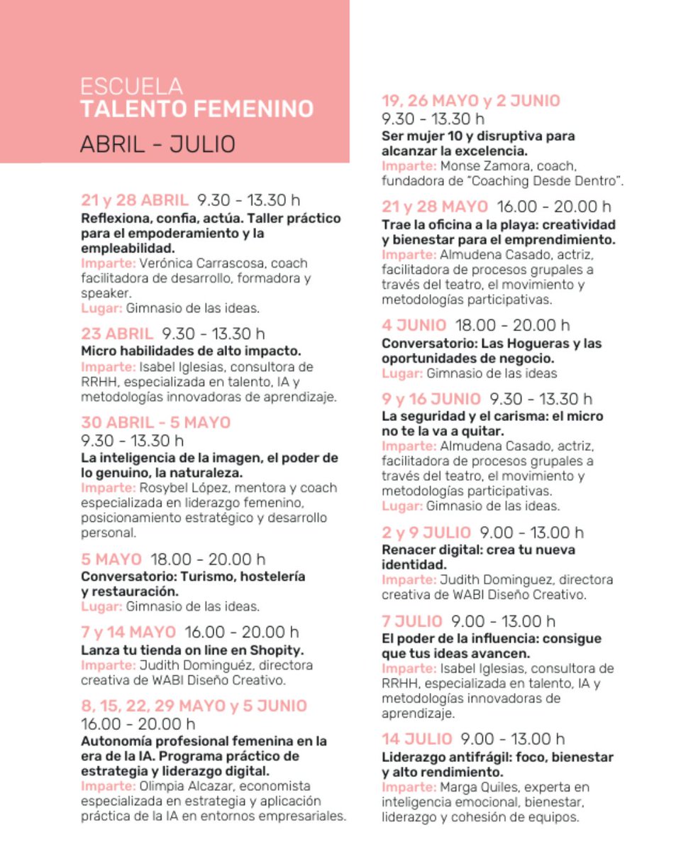 ImpulsAlicante's tweet photo. ¿Quieres poner en marcha tu idea?💼

Nueva programación 2026 de Impulsalicante con sesiones para emprender, mejorar tu negocio y desarrollar habilidades clave🚀

De abril a julio en Alicante.
Inscripciones abiertas. https://t.co/1sqDU9srQK