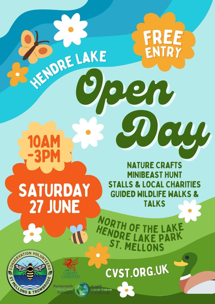 conservationvst's tweet photo. Our Open Day at Hendre Lake will be on Saturday 27th June. Pop along for a day filled with wildlife walks &amp; talks, games, nature crafts, childrens colouring in competition, raffle and more!
Everyone is welcome to attend. There'll be other wildlife charities and organisations too. https://t.co/VNkSJ3Qik6