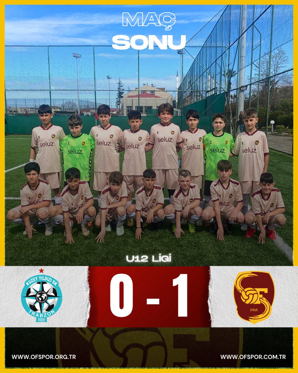 Ofspor's tweet photo. 📣 Karşılaşma sona erdi.
U12 Ligi
Kuzey Yıldızı Spor Kulübü 0-1 Yeşilyurt D.Ç. Ofspor
#ofspor https://t.co/KmHS3ex6OA