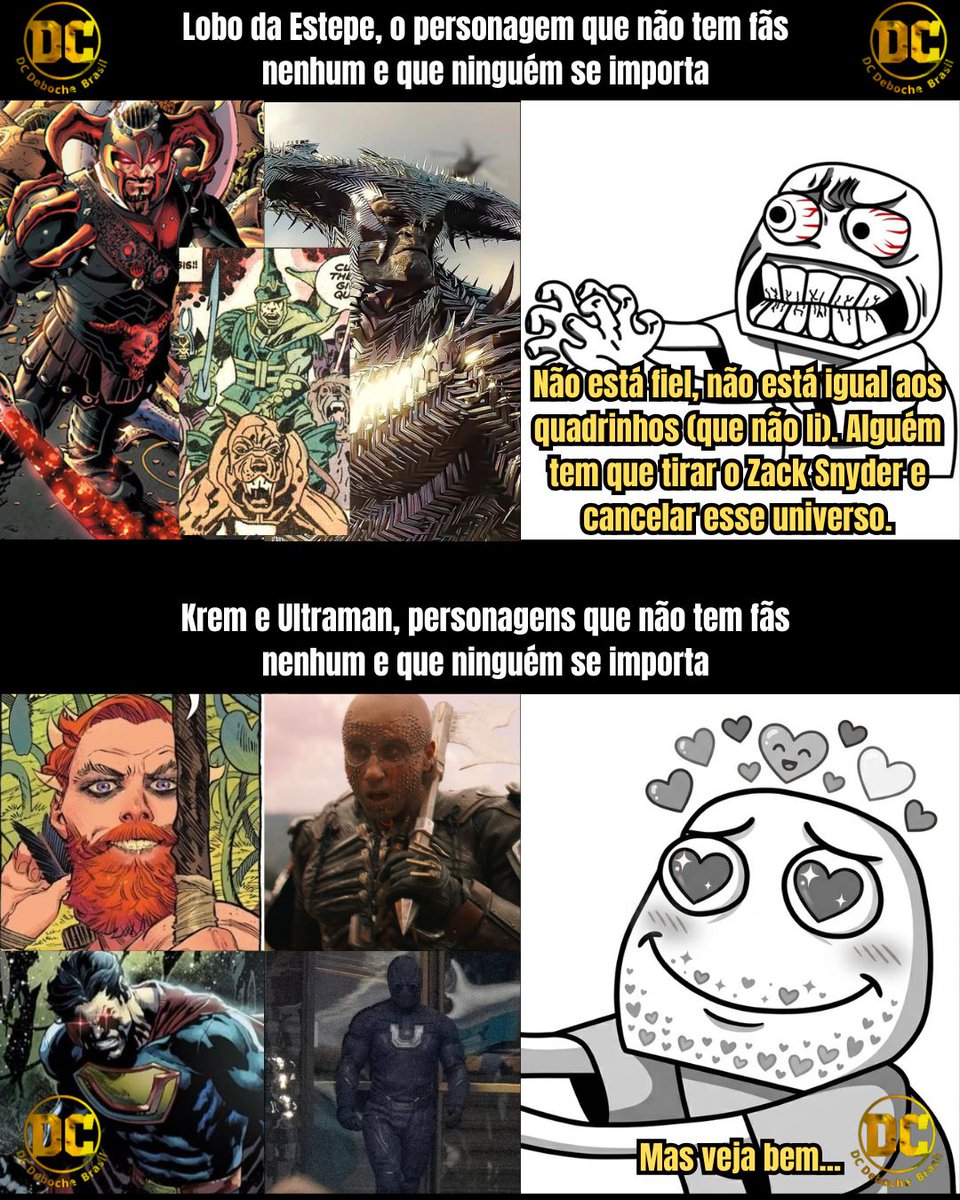 DCDebocheBrasil's tweet image. A lógica dos 'verdadeiros fãs da DC', que pediam tanto fidelidade independentemente da obra ou personagem, mas agora essa fidelidade só vale quando convém.
#supergirl #jamesgunn #zacksnyder #superman
