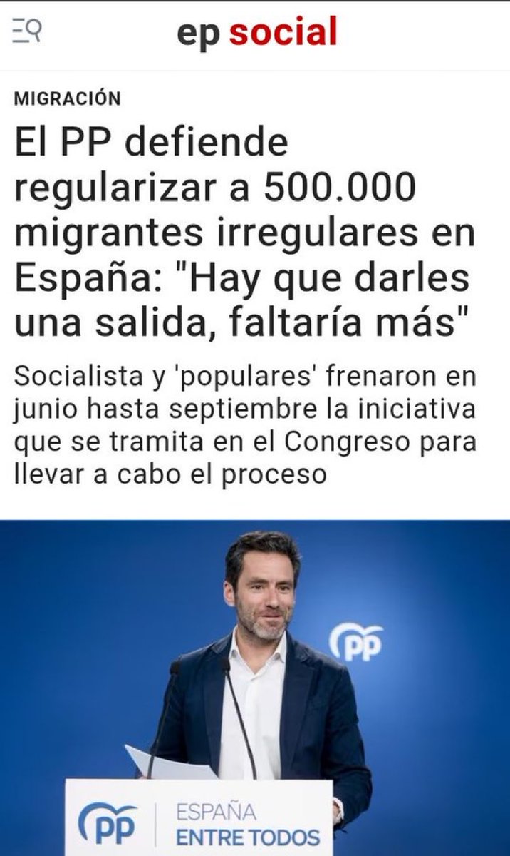 EvaLeandrez's tweet image. Usted y su partido votaron en el Parlamento Español a favor la regularización 
Mentir descaradamente como lo hace usted desvela su verdadera cara y que para usted mentir a sus votantes forma parte de su política,no le importa en absoluto la opinión de sus votantes 
#PIN8