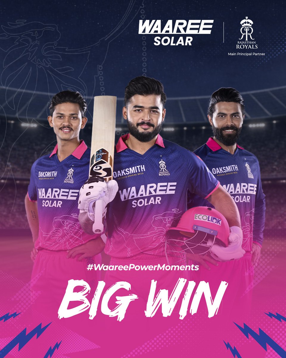 waareegroup's tweet photo. ⚡ #WaareePowerMoments is BACK! ⚡

More power. More action. More chances to win!

Catch RR players smashing SIXES, firing POWER BALLS &amp; creating UNMISSABLE MOMENTS.
Win exclusive Rajasthan Royals merch 👑

@rajasthanroyals https://t.co/9zk40AnhiD