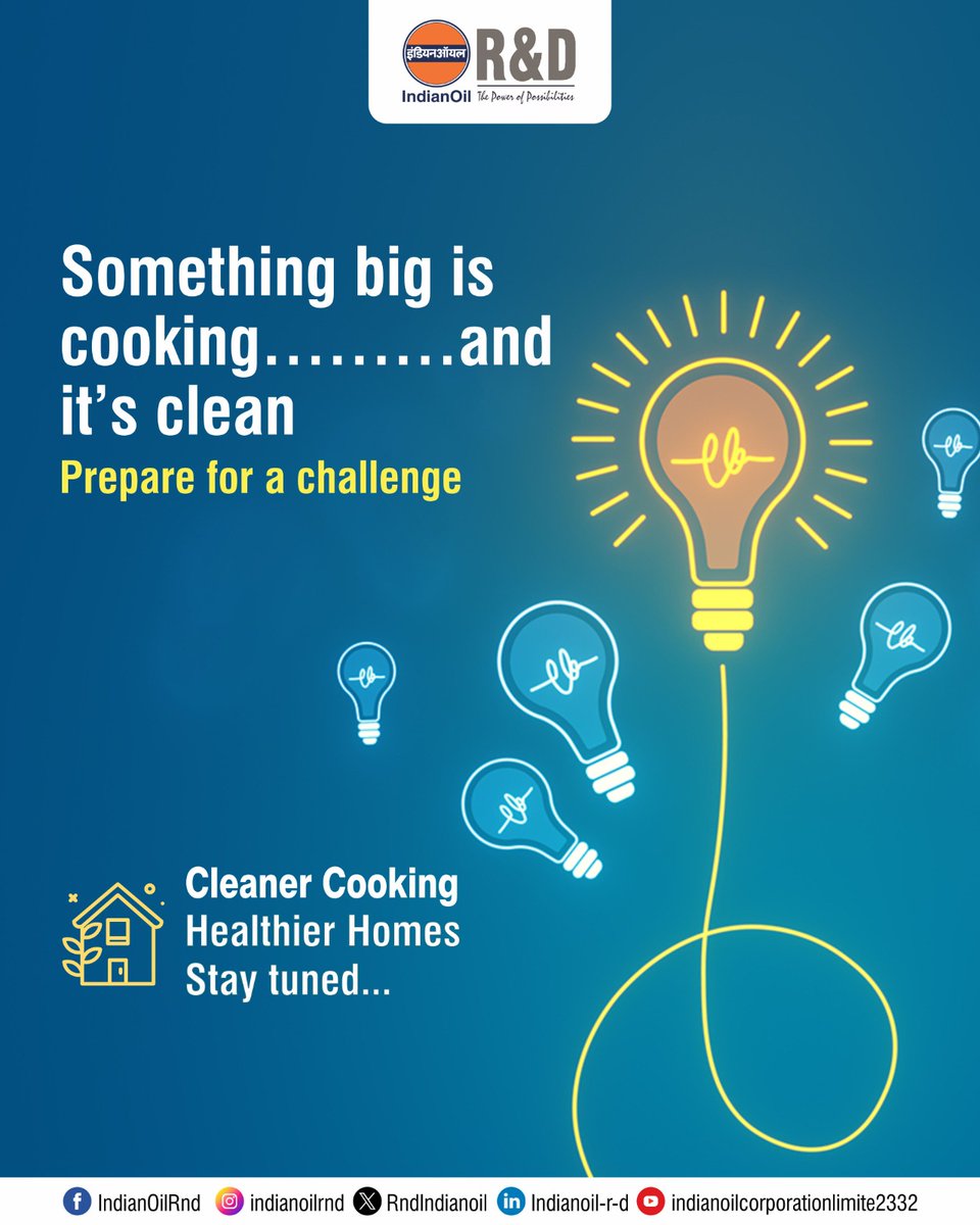 RndIndianoil's tweet image. Get ready for an exciting challenge towards achieving sustainability - a chance to actively contribute to cleaner and healthier homes!!!

@IndianOilcl

#IndianOil #IndianOilRnD #CleanCooking #Renewablefuel #SDGs #Healthyliving