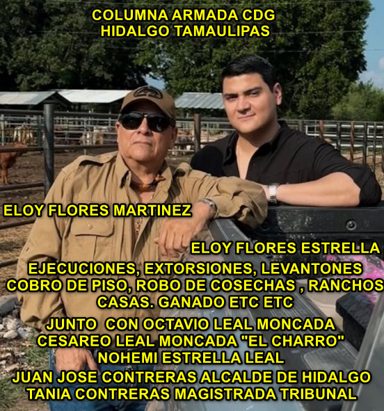 MennyValdz's tweet image. Algunos de los dirigentes de la COLUMNA ARMADA del CDG #HIDALGO #TAMAULIPAS  recopilado por fuentes con familiares ejecutados por estos animales que inclusive descuatizaron a unos niño carr rumbo a #MTY CC #CDVICTORIA Y señalan a NOHEMI ,ELOY Y OCTAVIO
