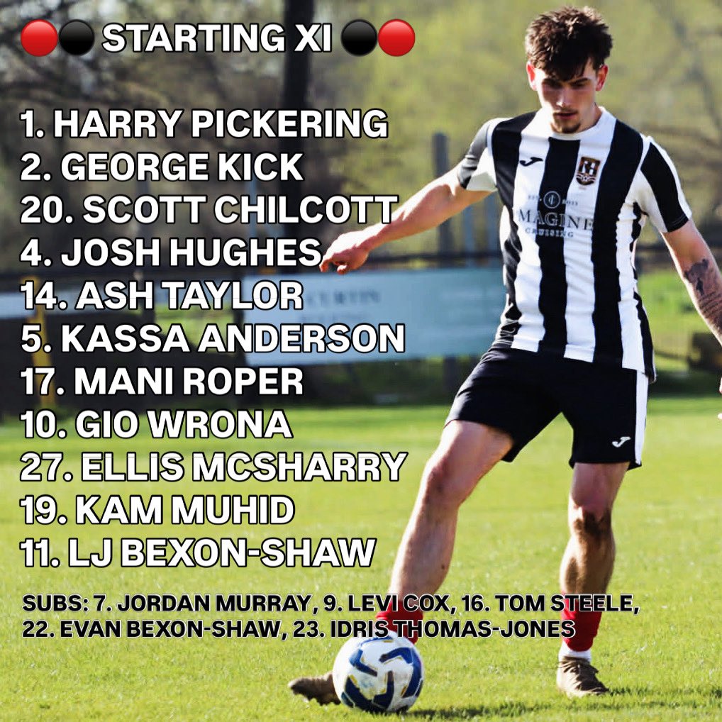 ⚫️ STARTING XI 🔴

Here is how we line up this afternoon - small changes Scott Chilcott comes back into the starting line up and Ellis McSharry moves forward in place of George Evatt who is unavailable. Obi is still injured, but we have Idris back in the squad from injury!

Kick