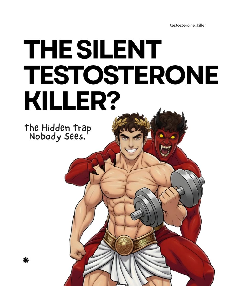 THE SILENT TESTOSTERONE KILLER?

the Hidden trap Nobody Sees. 🧵