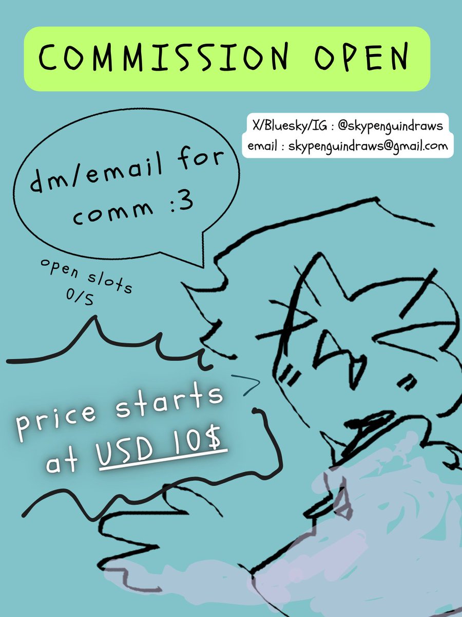 penguin_letih🍏 | COMMS OPEN tweet media