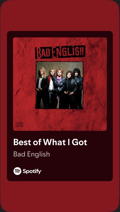 preputnickeric's tweet photo. #DavidsMonthOfMusic
Day 4
1st track on an album
“Best Of What I Got” - Bad English
#YouGet
🎶 If you want to put a message through my heart, shoot the arrow in the morning 🎶
https://t.co/DHwH1Sq5vS https://t.co/KmOtNiTNi1