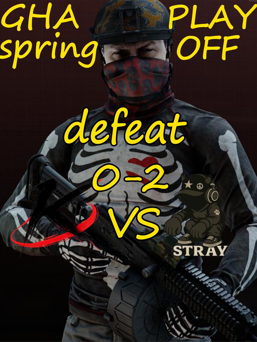 KCARZ5's tweet photo. 🆚STRAY
defeat

完敗でした
仕上がり完璧でした

次のリベンジのARCANA戦に向けて切り替えます

#タルコフアリーナ #GHA #KZWIN https://t.co/rMCbRVHSWM