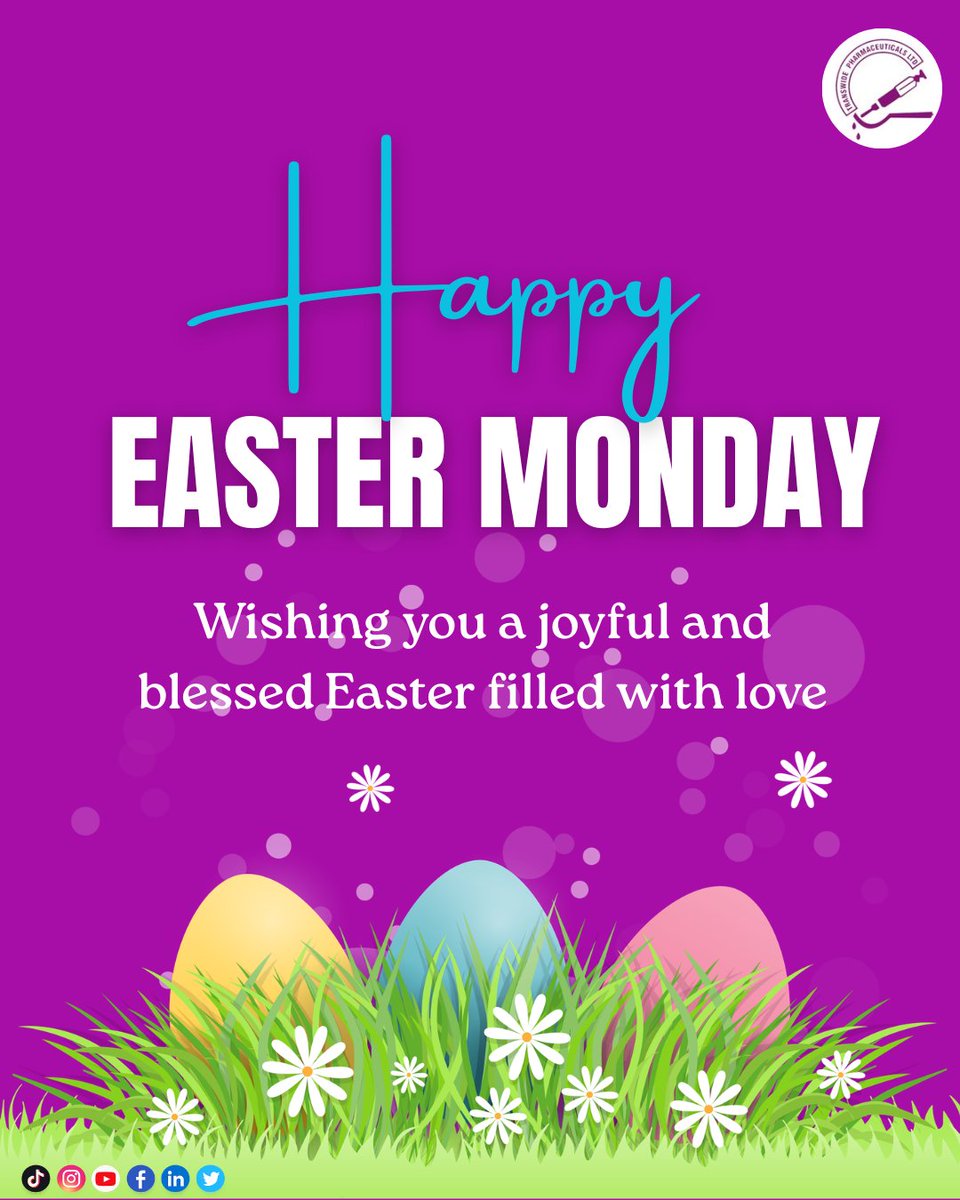 Transwidepharm's tweet photo. Christ is risen. Let His love and grace fill your heart today. Wishing you a joyful and peaceful Easter Monday.
#Eastermonday https://t.co/FpJIiN4J6O