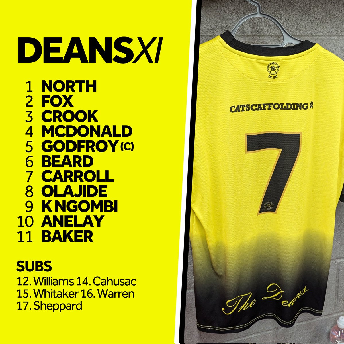 Horndean_FC's tweet photo. Here's how the Deans line up to face Kingstonian 👊

🟡⚫ #UpTheDeans https://t.co/7Ugh9BI21A