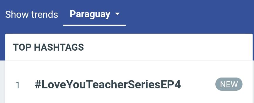 perthsantapyofc's tweet photo. Top 1 in Paraguay 🇵🇾🤩 
@TrendPerthSanta
@Love_YouTeacher
@TrendforPerth
@TrendforSanta

#LoveYouTeacherSeriesEP4 https://t.co/pQ52fmXklR