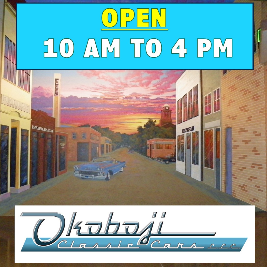 Keep warm and dry today while you enjoy the history, artwork, and classic cars in our museum at Okoboji Classic Cars! 😎🏁😎🏁