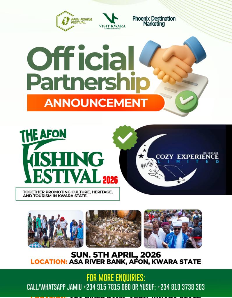 AfonFishingFest's tweet photo. We are pleased to welcome Cozy Experience Limited as a media partner for the Afon Fishing Festival 2026.

Helping share the culture and excitement of the festival with wider audiences.

Join us on 5 April 2026 | Asa River Bank, Afon.
#AfonFishingFestival2026 https://t.co/3aXSlGJHEU