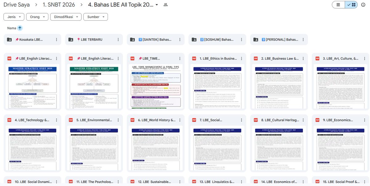🔗Cheat Sheet LBI LBE: lynk.id/ambisvivi/lx7d…

🔗Bedah Soal LBE Terbaru (Saintek, Soshum, Personal): lynk.id/ambisvivi/yodn…