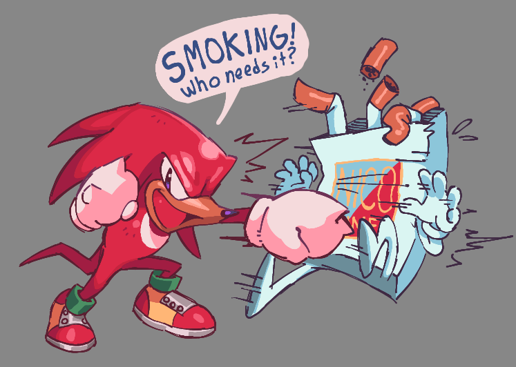 Knuckles says NO to drugs!