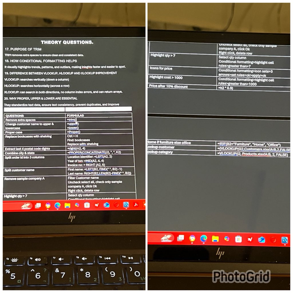 iam_phebee's tweet photo. Week 3 on #TDI was all about data cleaning &amp; transformation in Excel.
I worked with text functions (TRIM, UPPER, LOWER, PROPER), conditional formatting, and lookup functions to clean messy data and connect multiple datasets.
@TDataImmersed @DabereNnamani @DanielTomi11 @msexcel https://t.co/SuaulkN238