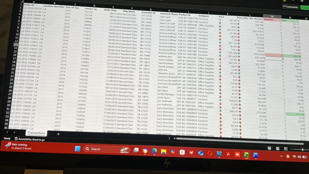 iam_phebee's tweet photo. Week 3 on #TDI was all about data cleaning &amp; transformation in Excel.
I worked with text functions (TRIM, UPPER, LOWER, PROPER), conditional formatting, and lookup functions to clean messy data and connect multiple datasets.
@TDataImmersed @DabereNnamani @DanielTomi11 @msexcel https://t.co/SuaulkN238