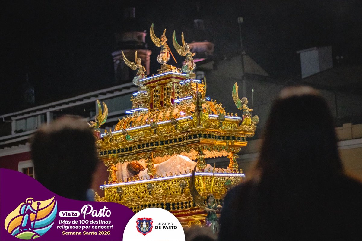 alcaldiapasto's tweet image. ✝️ Así se vivió la Procesión del Santo Sepulcro en Pasto, una de las manifestaciones más solemnes de la Semana Santa.

Una tradición que mantiene viva la fe y la identidad cultural de la ciudad.

#SemanaSanta2026 #ViernesSanto #Pasto