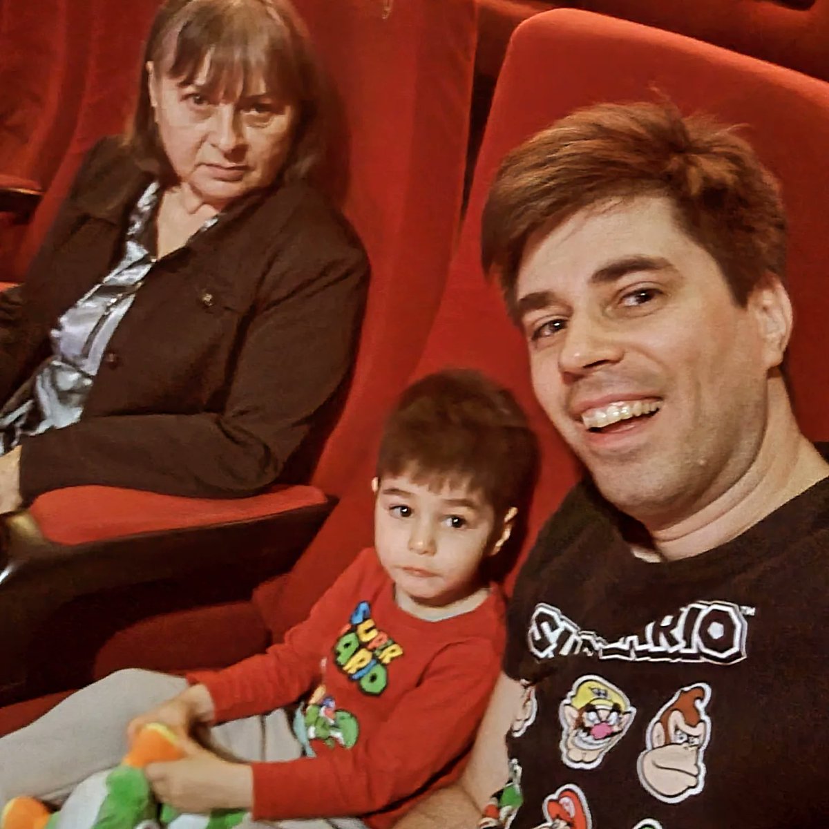 danielsimac's tweet photo. The new #SuperMarioGalaxyMovie got released just in time for my birthday in a few days, making for a great birthday present treat from my mom and for Benjamin's first cinema experience. Overall, great time and movie, a success! https://t.co/oEmEqA144H