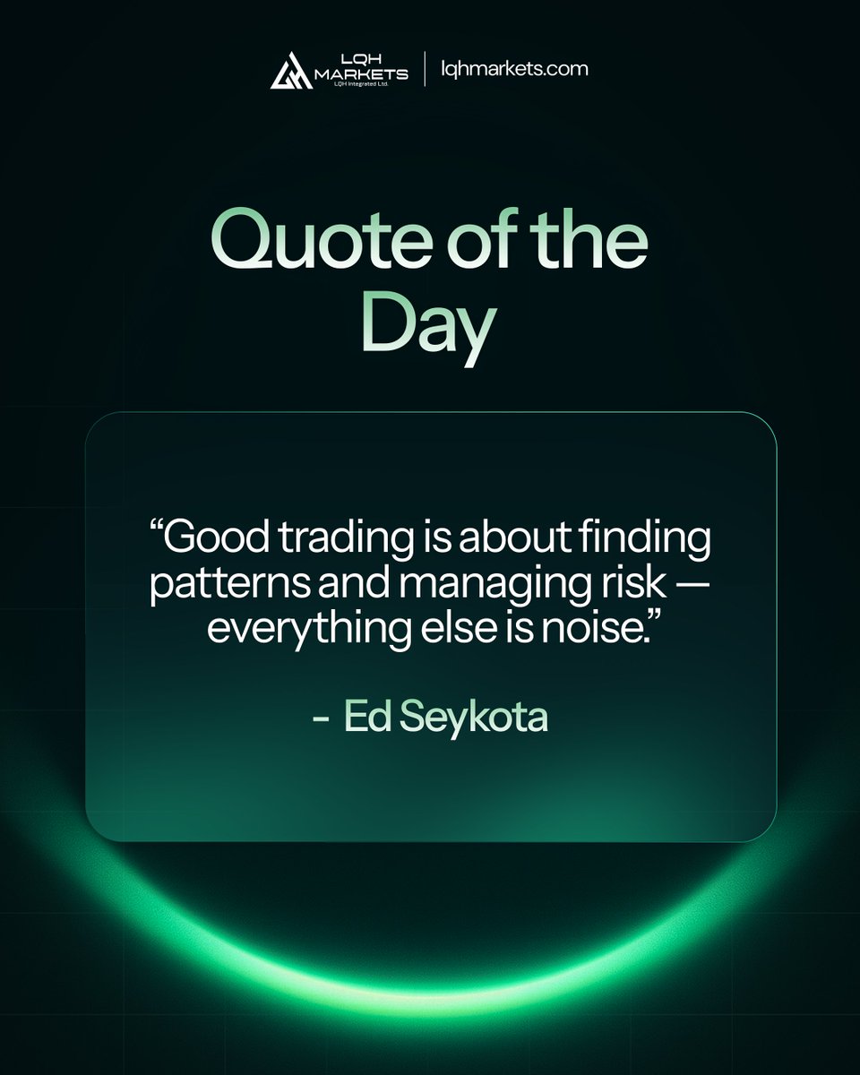 LQHMarkets's tweet photo. Trading isn't about predicting the future

It's about:

Recognizing patterns that repeat
Managing your risk on every trade
Staying consistent when emotions run high

The best traders don't guess

They follow a system https://t.co/NYLeXb6K4x
