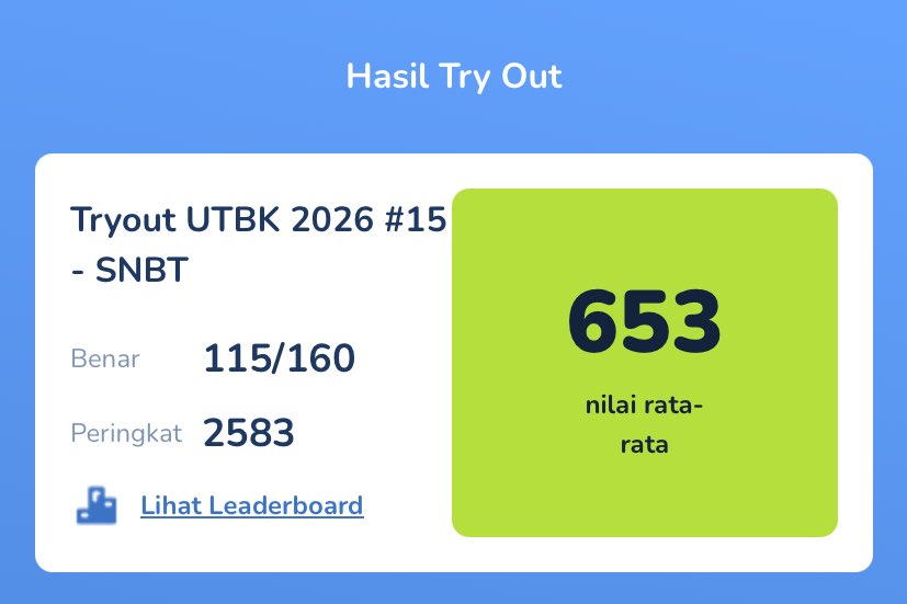 Qₐₙ lolos SNBT tweet media