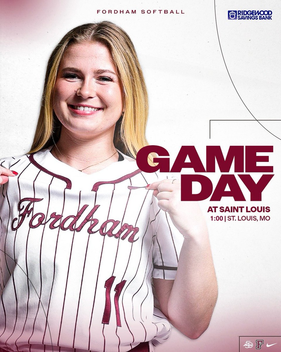 FordhamSoftball's tweet photo. Today’s double header in Saint Louis starts at 1pm!

#a10sb #bronxbuilt #ramily https://t.co/DZW7GZpOJU