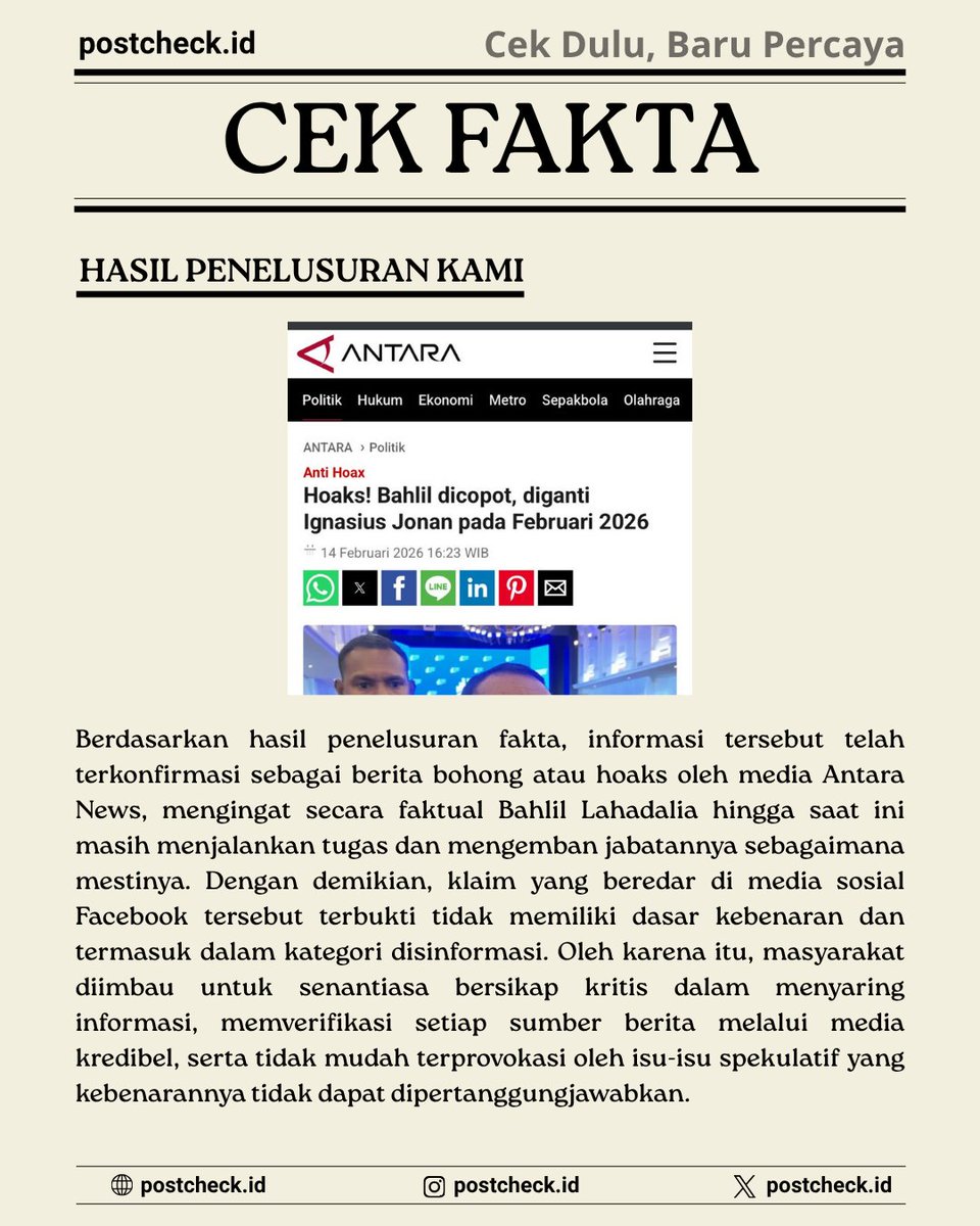 Postcheck.id tweet media