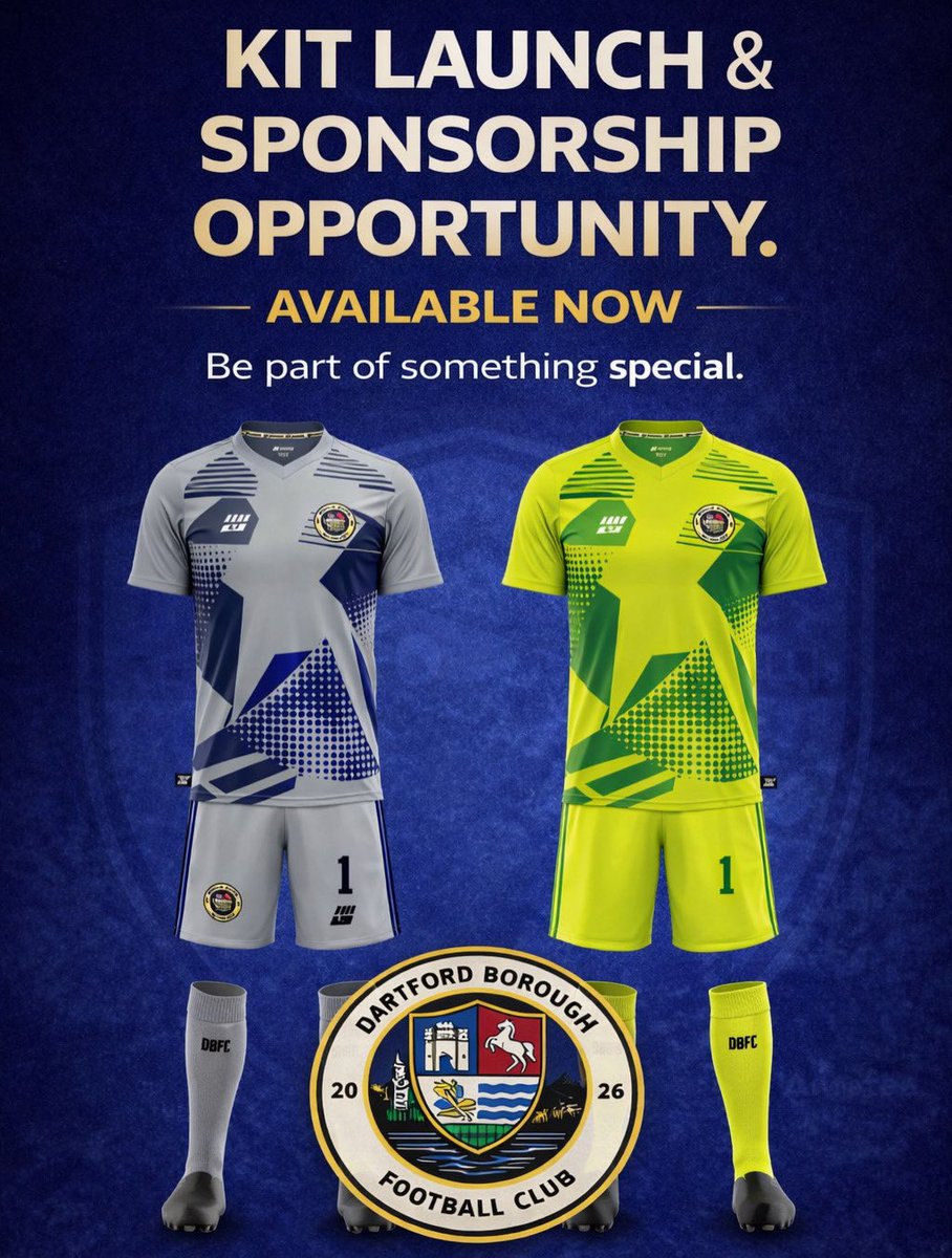 DartfordBorough's tweet photo. New season, new look 🧤🔥 

Sponsorship opportunities still available! 

We’re proud to unveil our brand-new goalkeeper kits for the upcoming season—built for performance, designed to stand out.

Which one’s your favorite? 👀 

#GKUnion #NewSeason #Goalkeeper #UpTheBoro https://t.co/t2wy0LOffQ