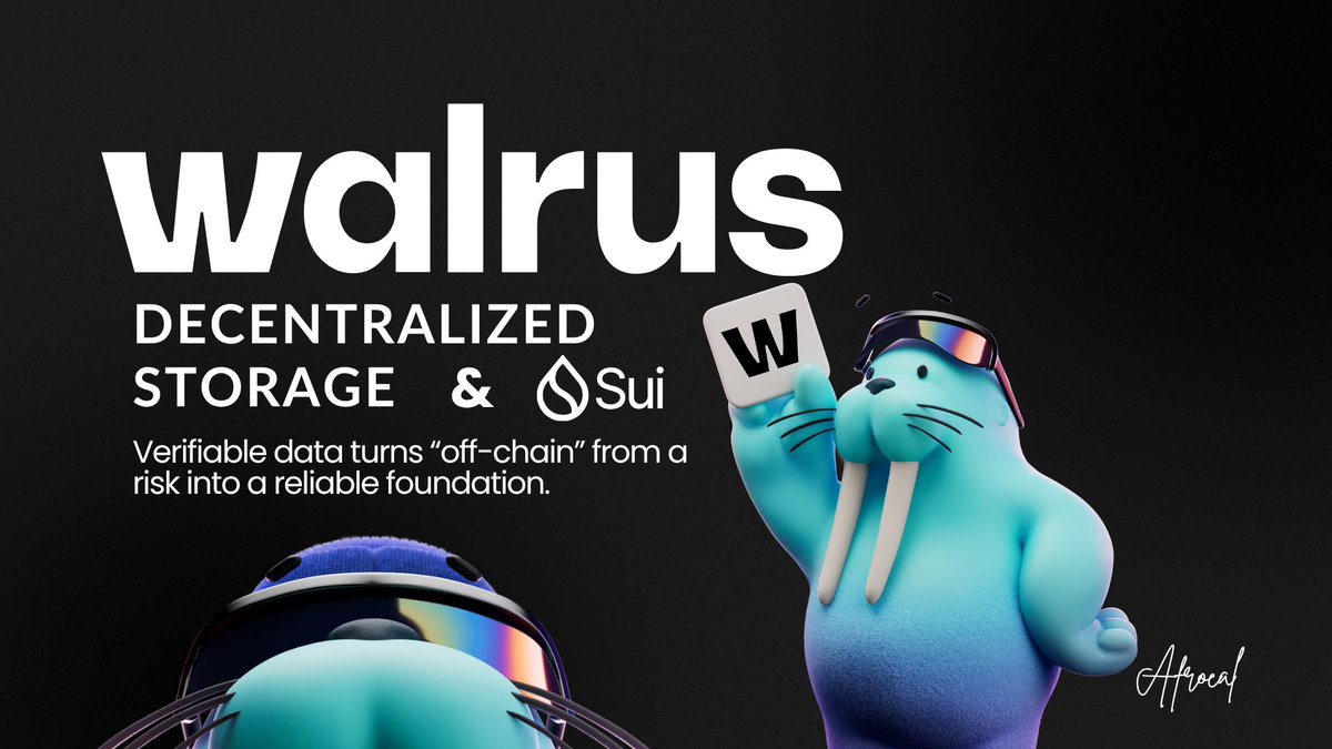 calvin_timie's tweet photo. An architectural deep dive into programmable Decentralized Storage

Case Study: Walrus Protocol

In this article, you will find these topics well analyzed through thorough research across several key works on @WalrusProtocol . Also, these topics reveal my focus to properly expatiate more on Walrus Protocol:
▪︎ Sui Integration Layer
▪︎ On-chain vs. off-chain separation.
▪︎ The role of hashes and smart contract interaction.

When it comes to Decentralized storage, it is needful to understand carefully strong networks, utilities and interesting integrations.

Walrus is a verifiable data platform purpose-built for high-stakes applications such as AI datasets, on-chain finance, NFT media, and full websites. Developed by Mysten Labs and now governed by the Walrus Foundation, it operates as a decentralized storage and data availability layer tightly integrated with the Sui blockchain. Unlike traditional blob stores, Walrus treats storage as a programmable, Move-native resource where every file (called a blob) is an immutable array of bytes that is cryptographically bound to a Sui object. 

This design enables smart contracts to own, transfer, expire, or delete data using the same tools developers already use for tokens or #NFTs.

At its core, @WalrusProtocol employs an object storage architecture a flat namespace with no folders where each blob carries its raw data, metadata, and a unique identifier. Storage nodes hold erasure-coded shards of these blobs using the custom RedStuff 2D erasure-coding algorithm, ensuring resilience even if up to one-third of nodes fail. 

The system runs on Testnet (ephemeral) and Mainnet (persistent), with all coordination handled through Sui.