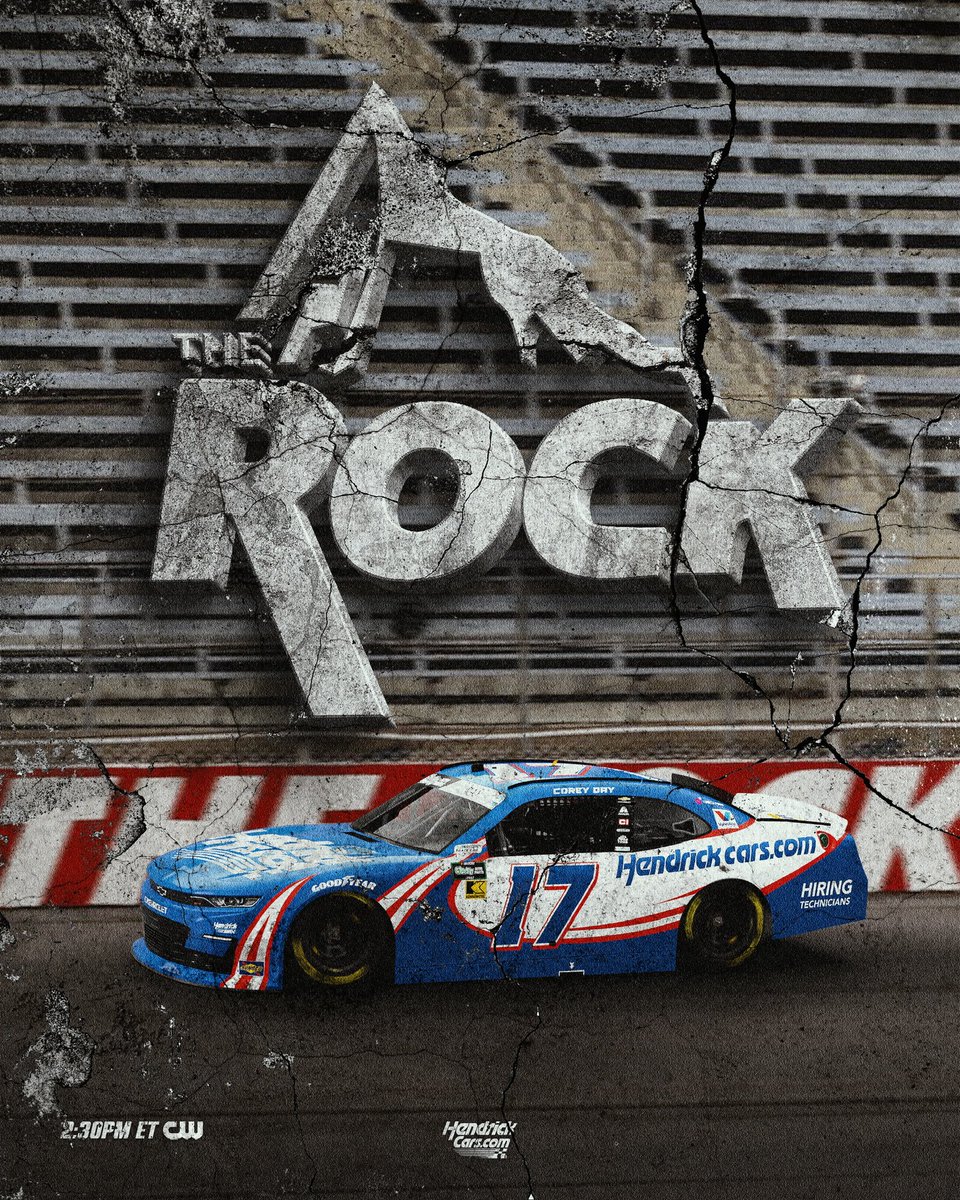 𝙏𝙝𝙚 𝙍𝙤𝙘𝙠

Ready to rock at Rockingham Speedway from the pole.

You can watch live on The CW at 2:30PM ET.