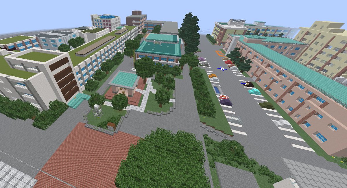nashidaicraft's tweet photo. 山梨大学を再現しています！
ここで遊ぶことで、現実の大学でも迷いずらくなります！
実際に役立ちます。
#山梨大学
#春から山梨大学
#春から梨大 https://t.co/inMj84baTw