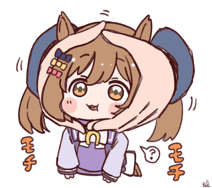 癒しが必要なのでミニファル子を揉む #ウマ娘 #スマートファルコン