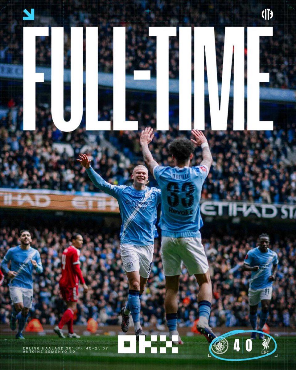 ManCityJP's tweet photo. 最高。

🩵 4-0 🔴 @okx https://t.co/8zRBUbR9Ec