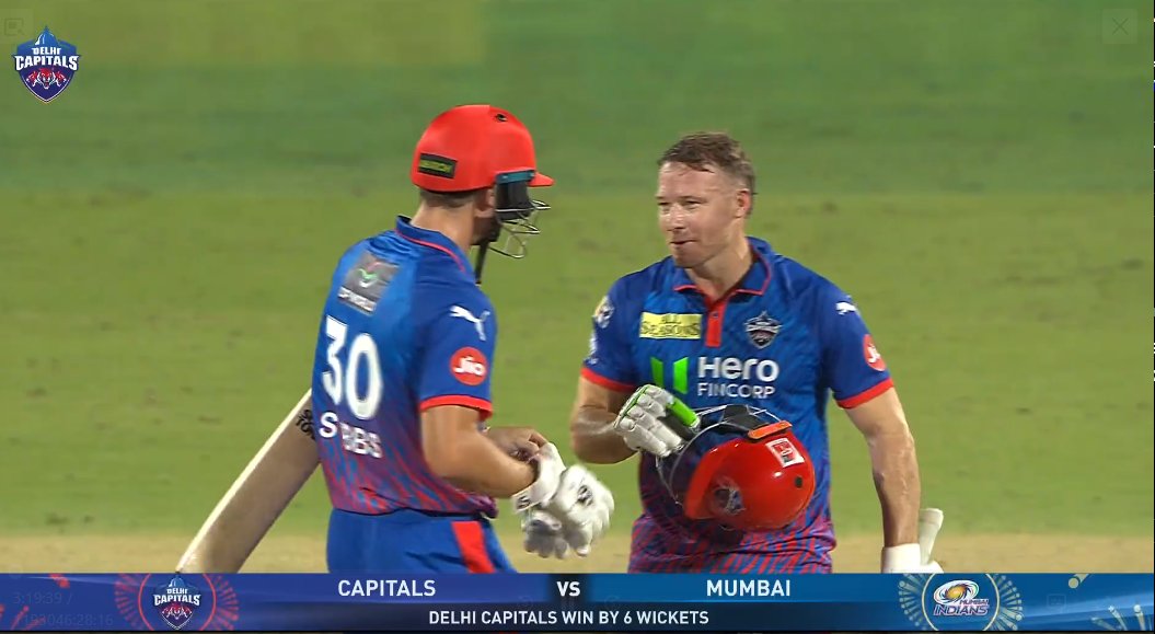 ViratKoisa18's tweet image. Delhi Capitals beat the Mumbai Indians by 6 wickets 🏏 

#DCvsMI #IPL2026 #MIvsDC