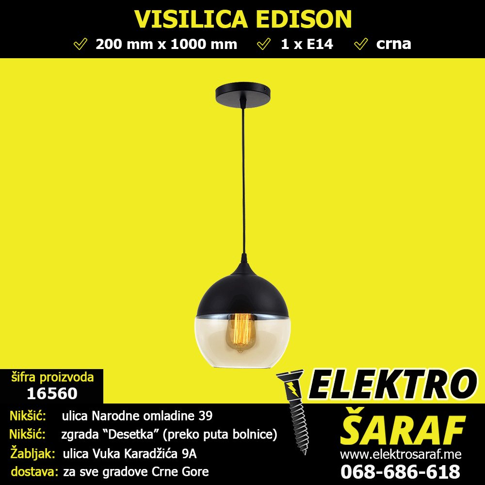 ELEKTROSARAF's tweet image. 🟡 VISILICA EDISON 🟡
tinyurl.com/3wp5a9u6
#visilica #visilice #luster #lusteri #EDISON #crna #rasvjeta #Nikšić #Žabljak #CrnaGora #elektromaterijal #elektro #rasvjeta #LEDrasvjeta #šrafovskaroba #brave #alati #boje #lakovi #ulja #maziva #vodovod #ELEKTROŠARAF #TRGOTEHNA